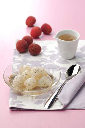 Lychees in Vanilla Syrup